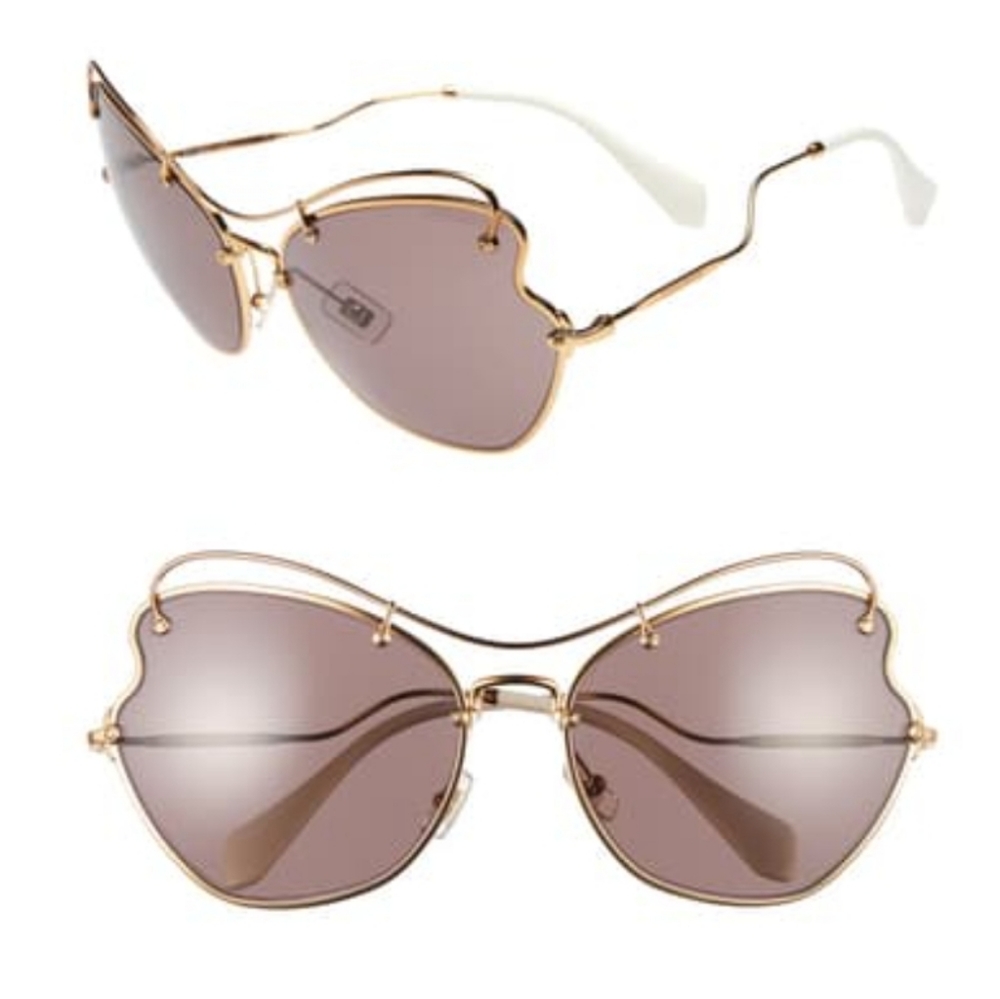 Miu Miu Butterfly Sunglasses Designer Luxury Butterfly Celebrity California